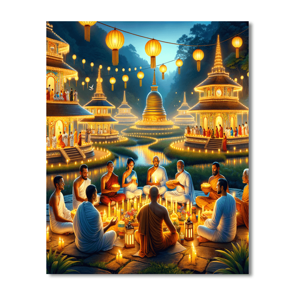 Wesak - Sri Lanka Paint By Color