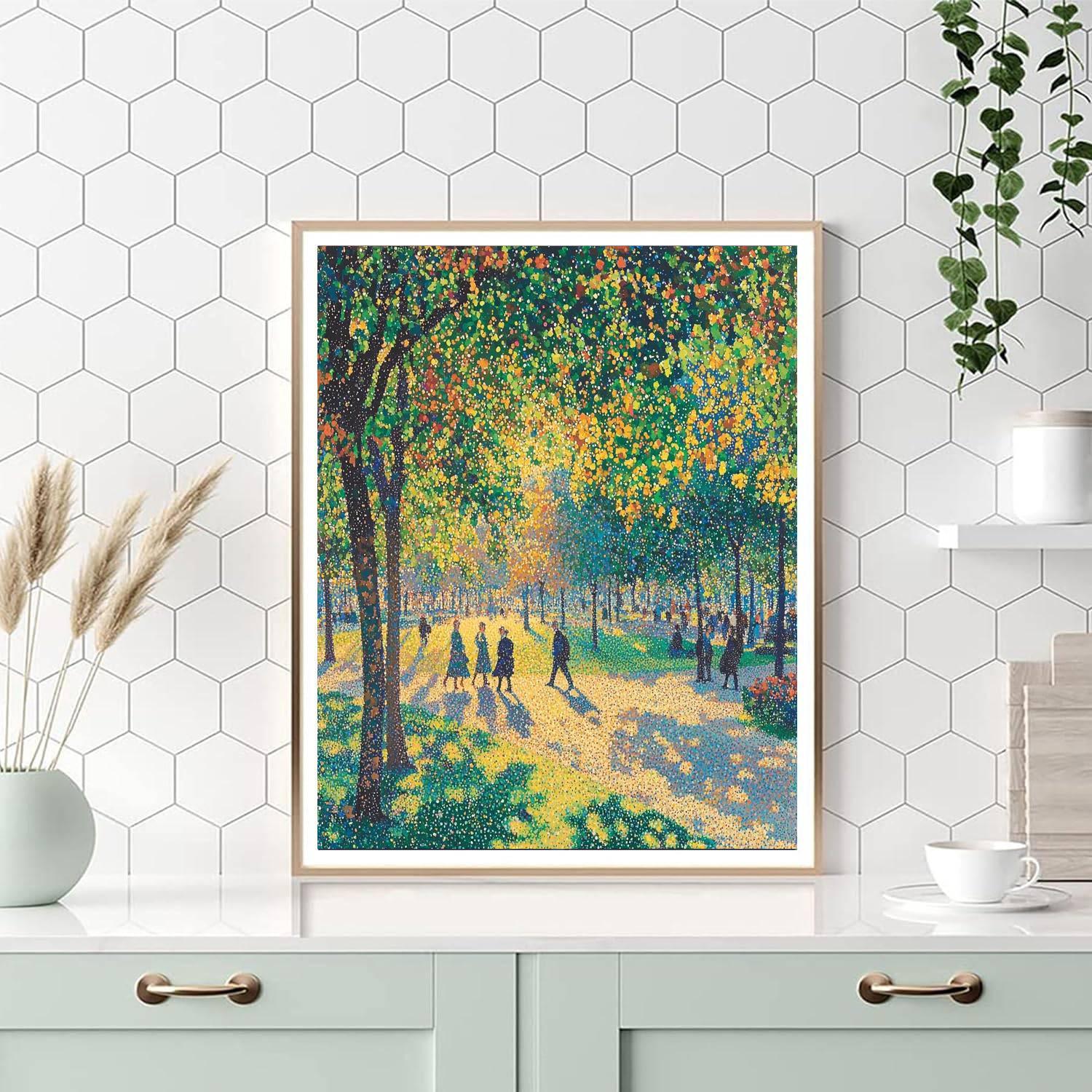 Georges Seurat Inspired Enchanted Park Stroll  DIY Paint By Numbers