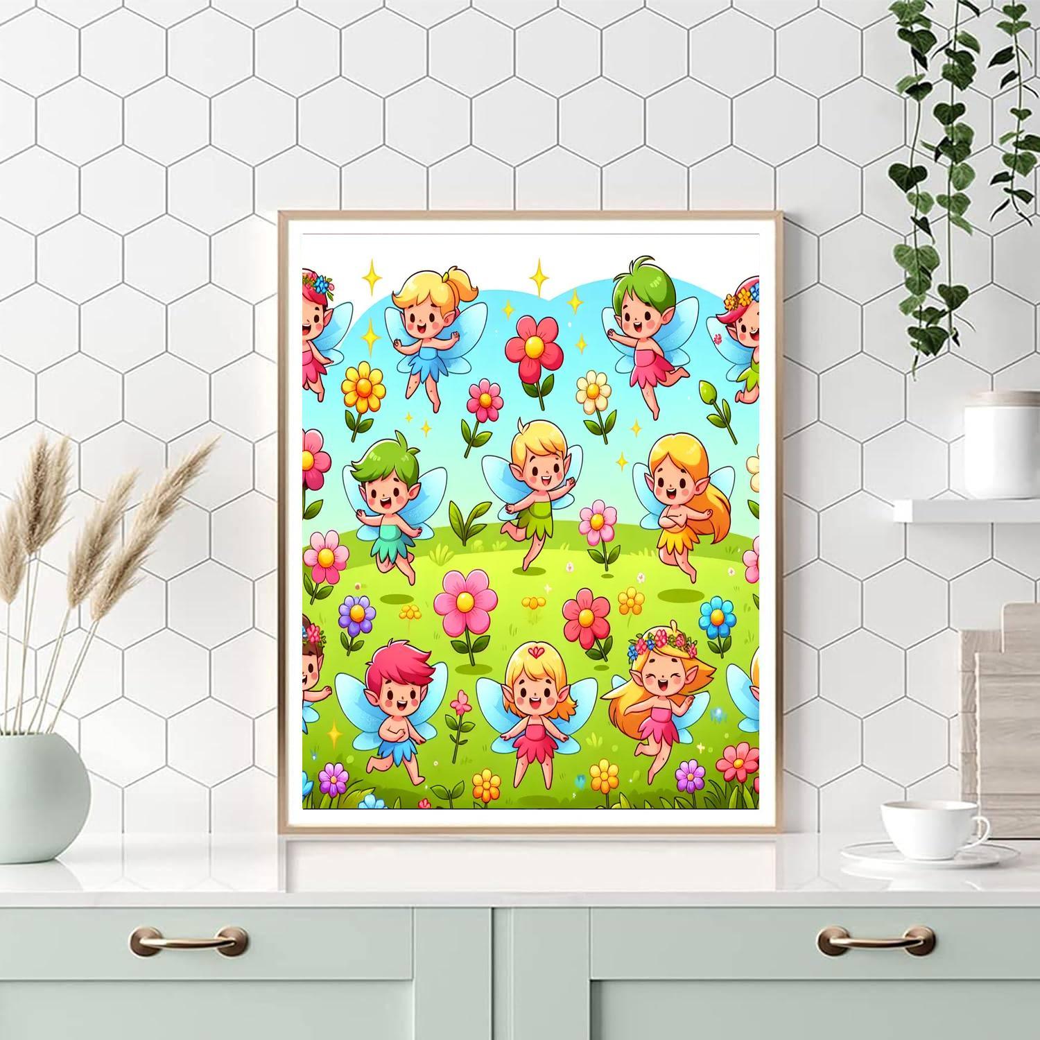 Garden Of Delightful Fairies Paint By Numbers Art