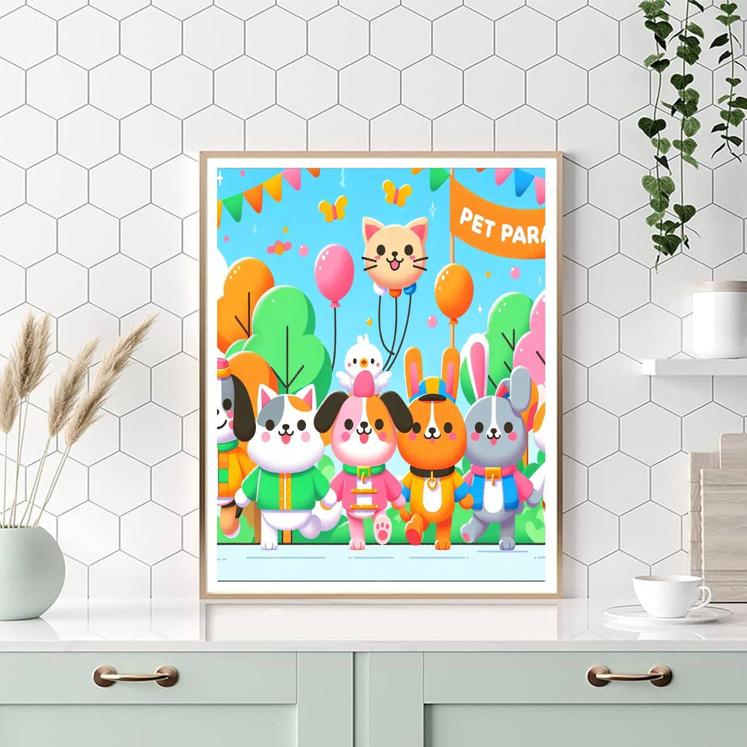 Pet Parade Party Paint By Numbers