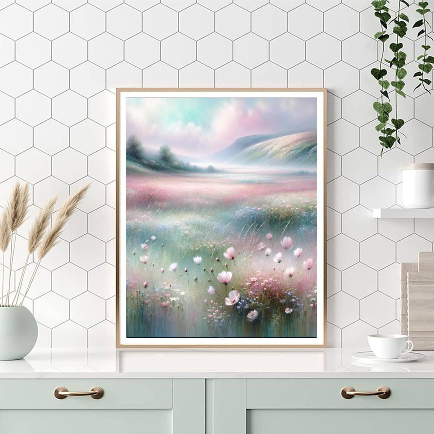 Dreamy Pastel Meadow Paint By Color