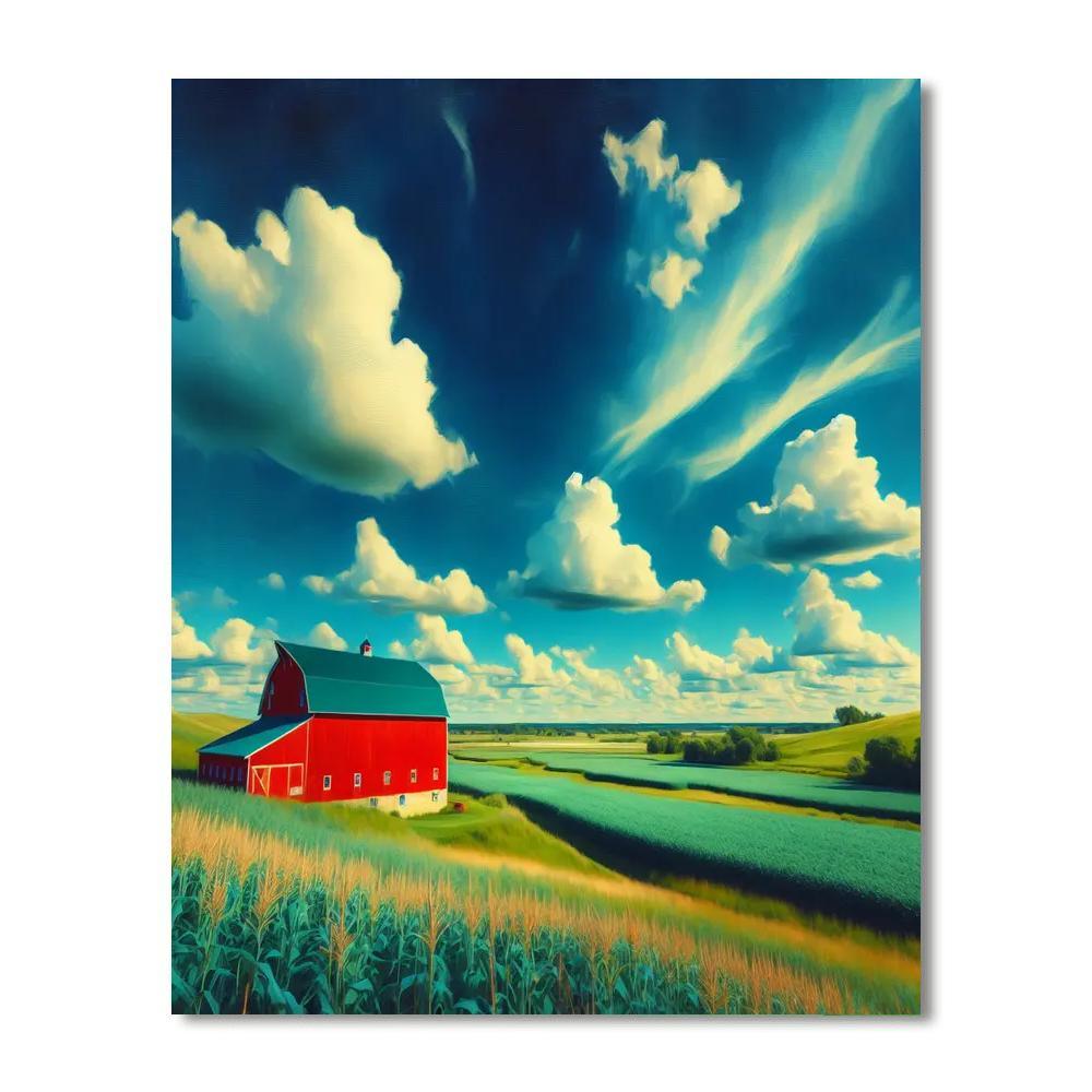 Charming Countryside Barn DIY Paint By Numbers