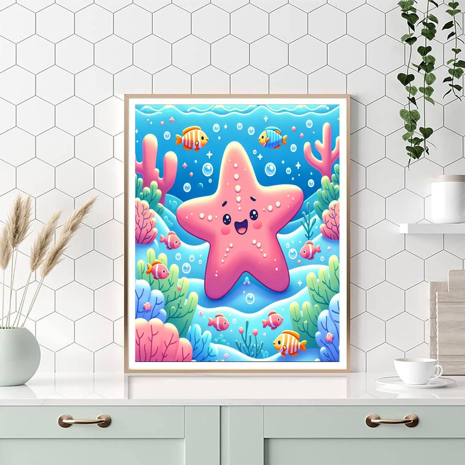 Underwater Adventure Starfish Number Painting