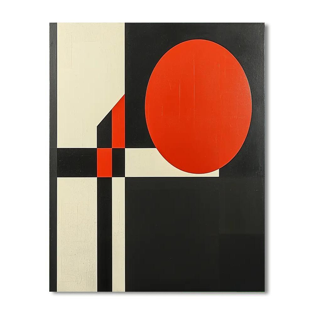 Kazimir Malevich Inspired Minimalist Contrast  DIY Paint By Numbers