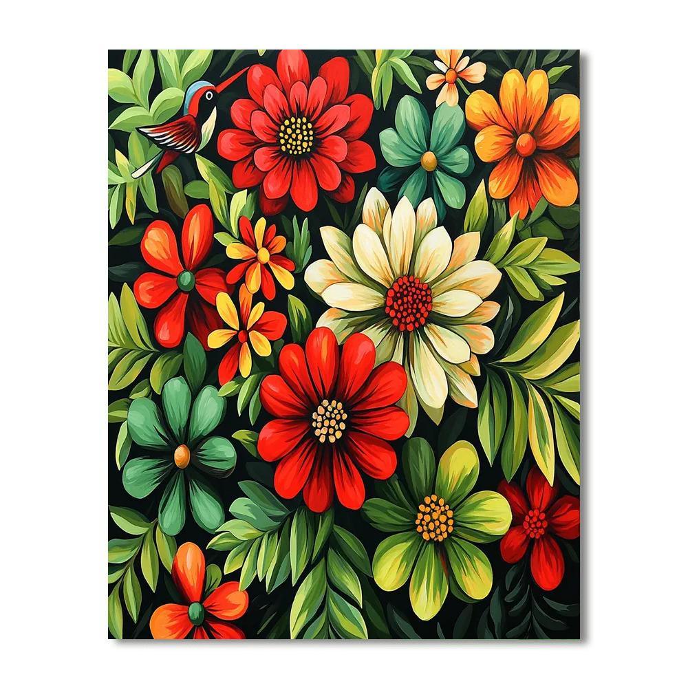 Frida Kahlo Inspired Dreamy Flowers  Paint By Number