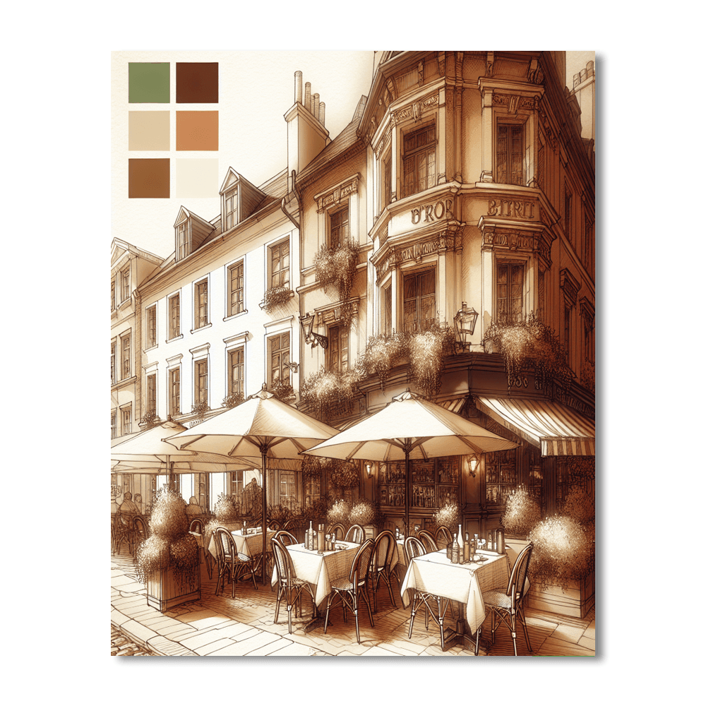 Elegant European Bistro DIY Paint By Numbers