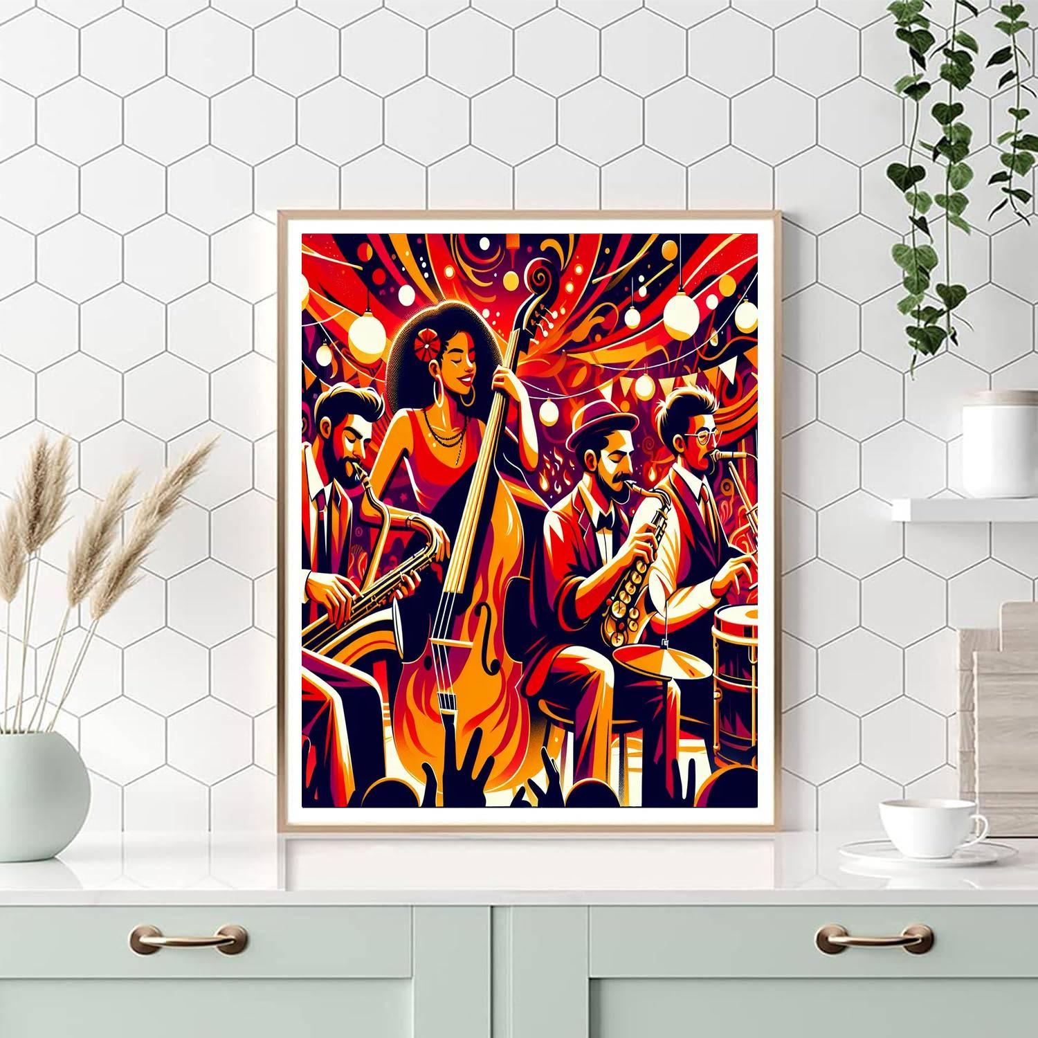 Energetic Jazz Festival Paint By Numbers Art