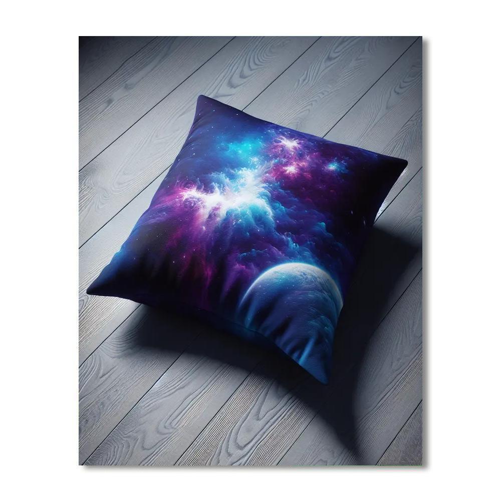 Ethereal Galaxy Floor Pillow Numbered Painting Kits