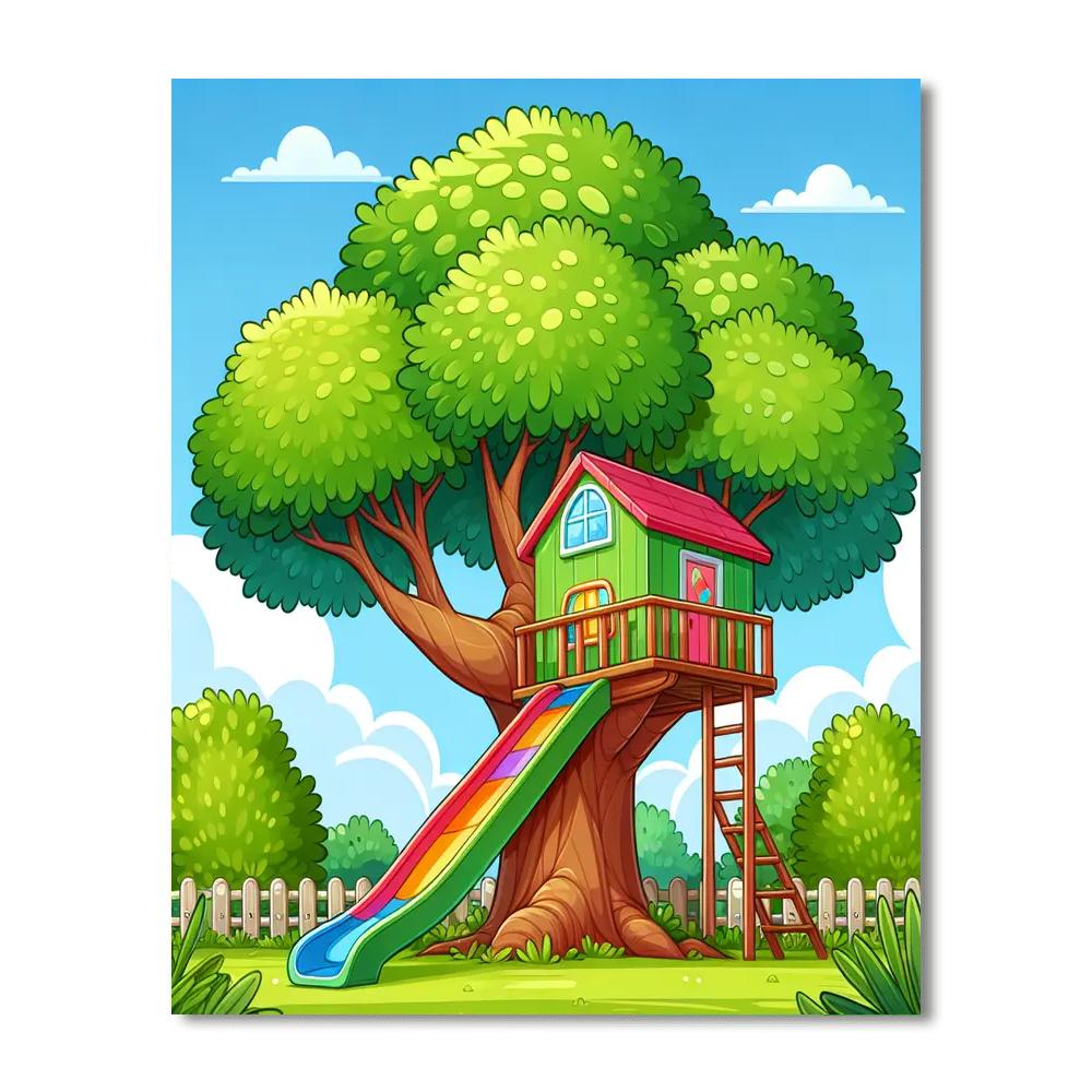 Happy Treehouse Numbered Painting Kits
