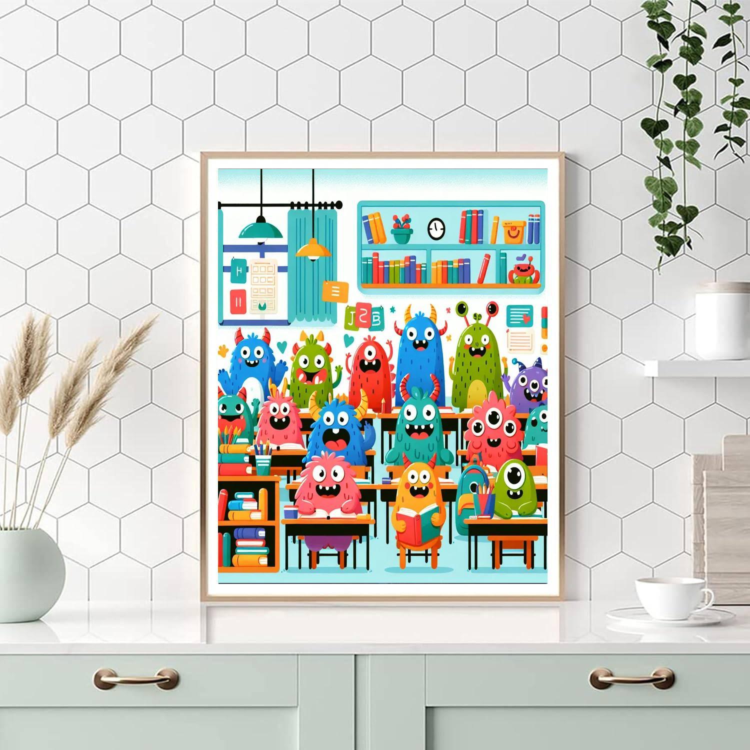 Silly Monster Academy Paint By Numbers Art