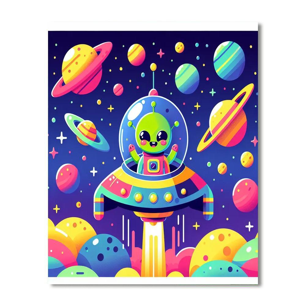 Funky Galaxy DIY Paint By Numbers