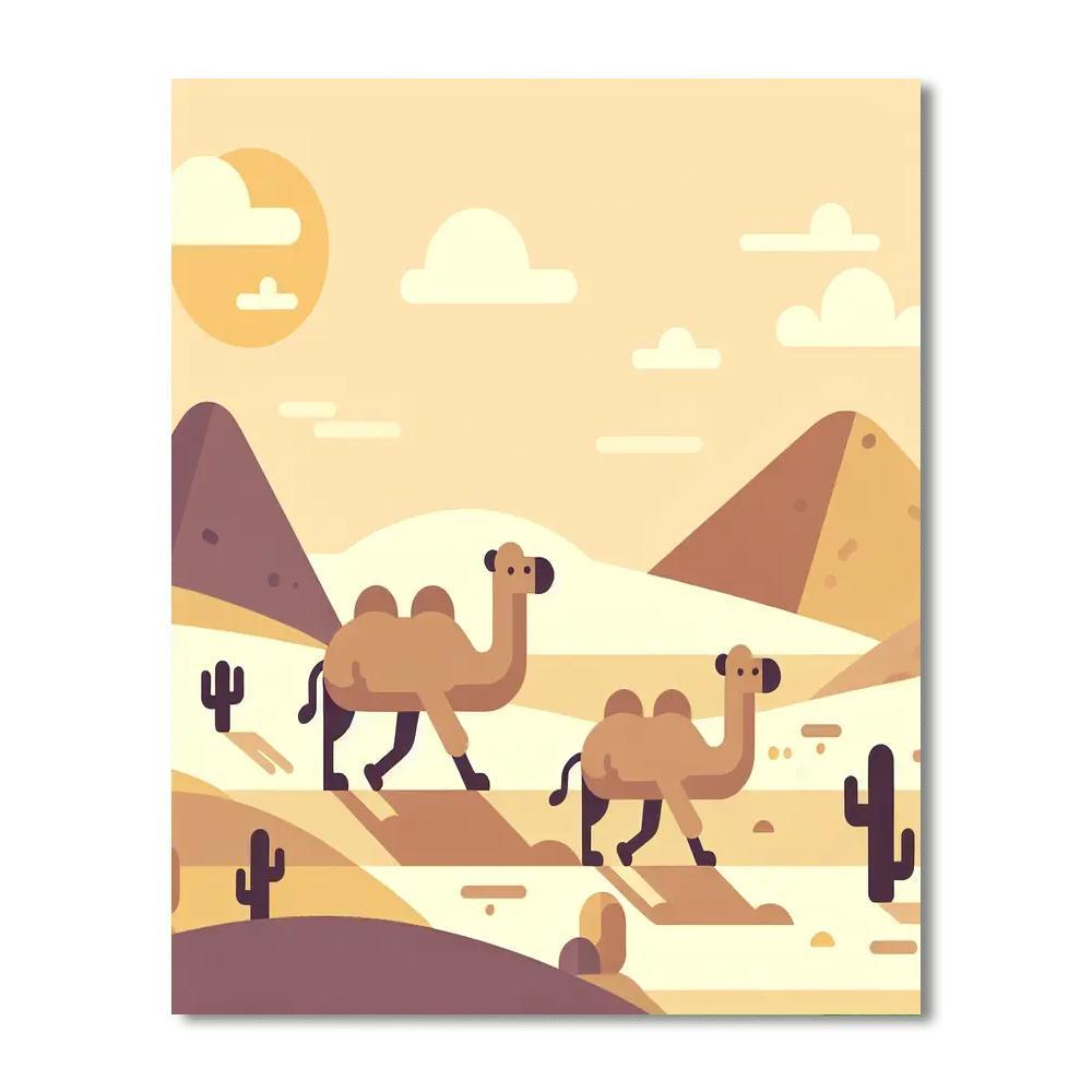 Courageous Camel Caravan Paint By Numbers Kits