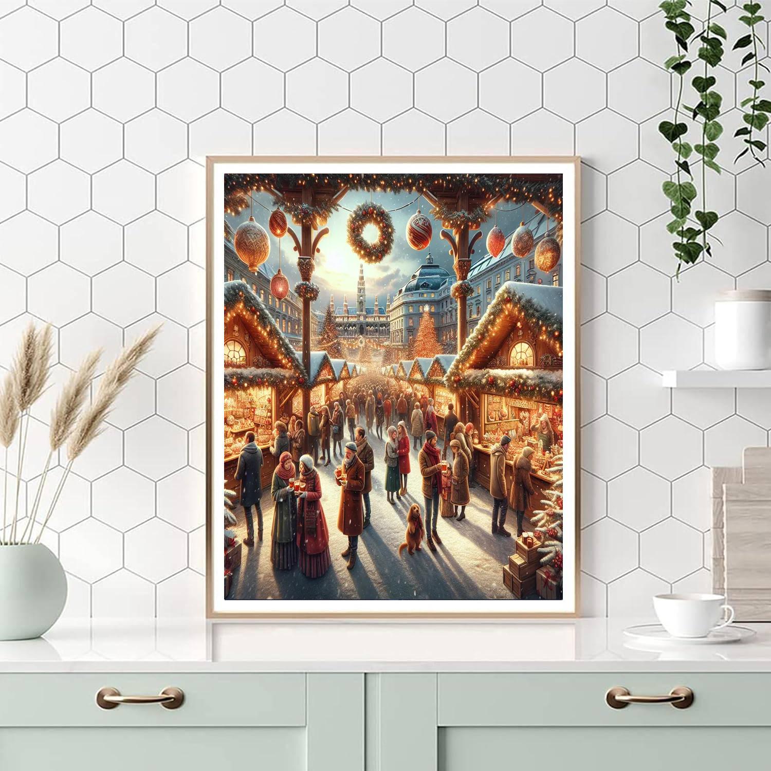 Christmas Markets - Vienna Paint By Numbers Kits