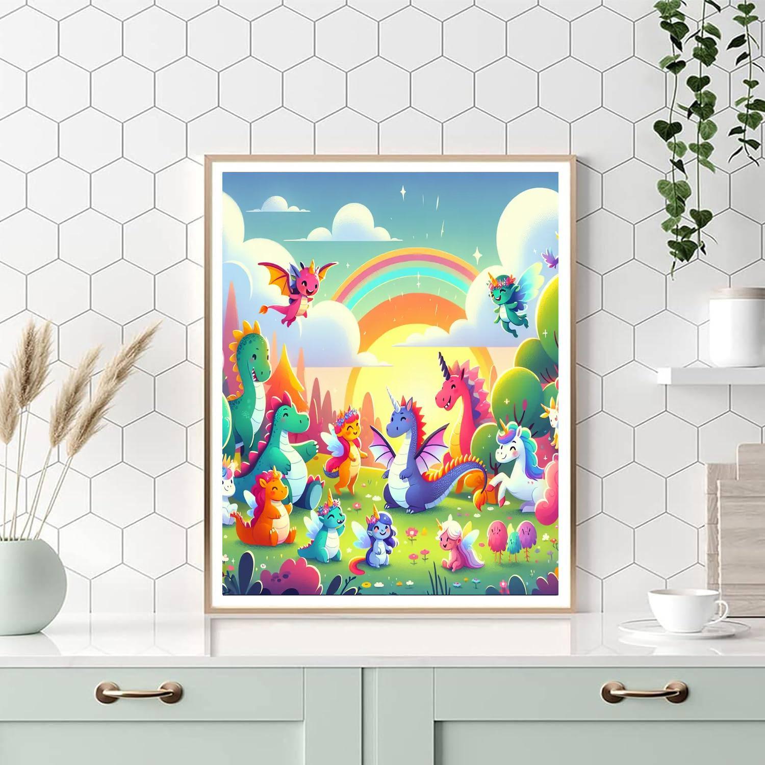 Colorful Fantasy Creatures Paint By Numbers Kits