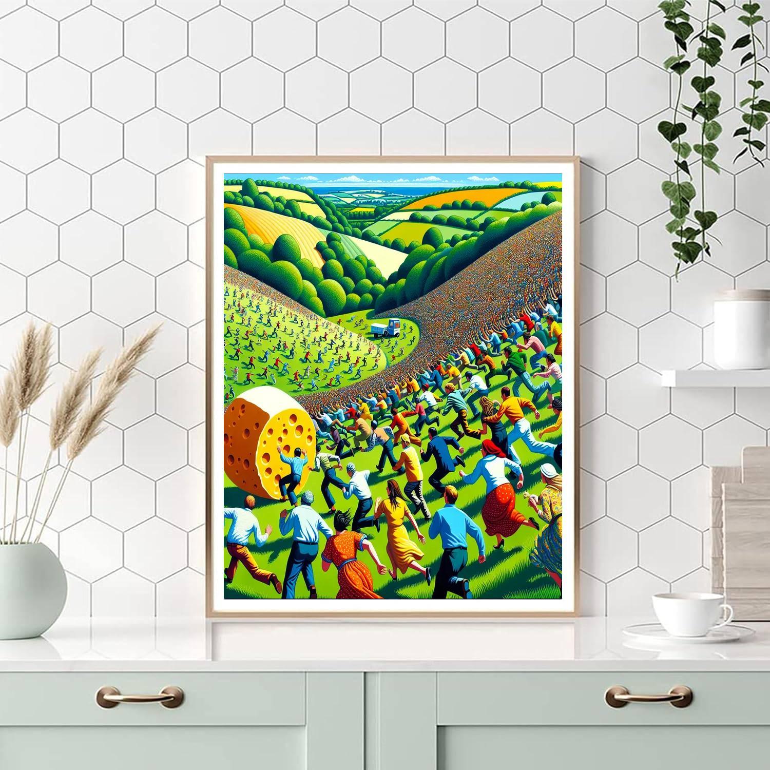 Cheese Rolling - United Kingdom Painting By Numbers Kit