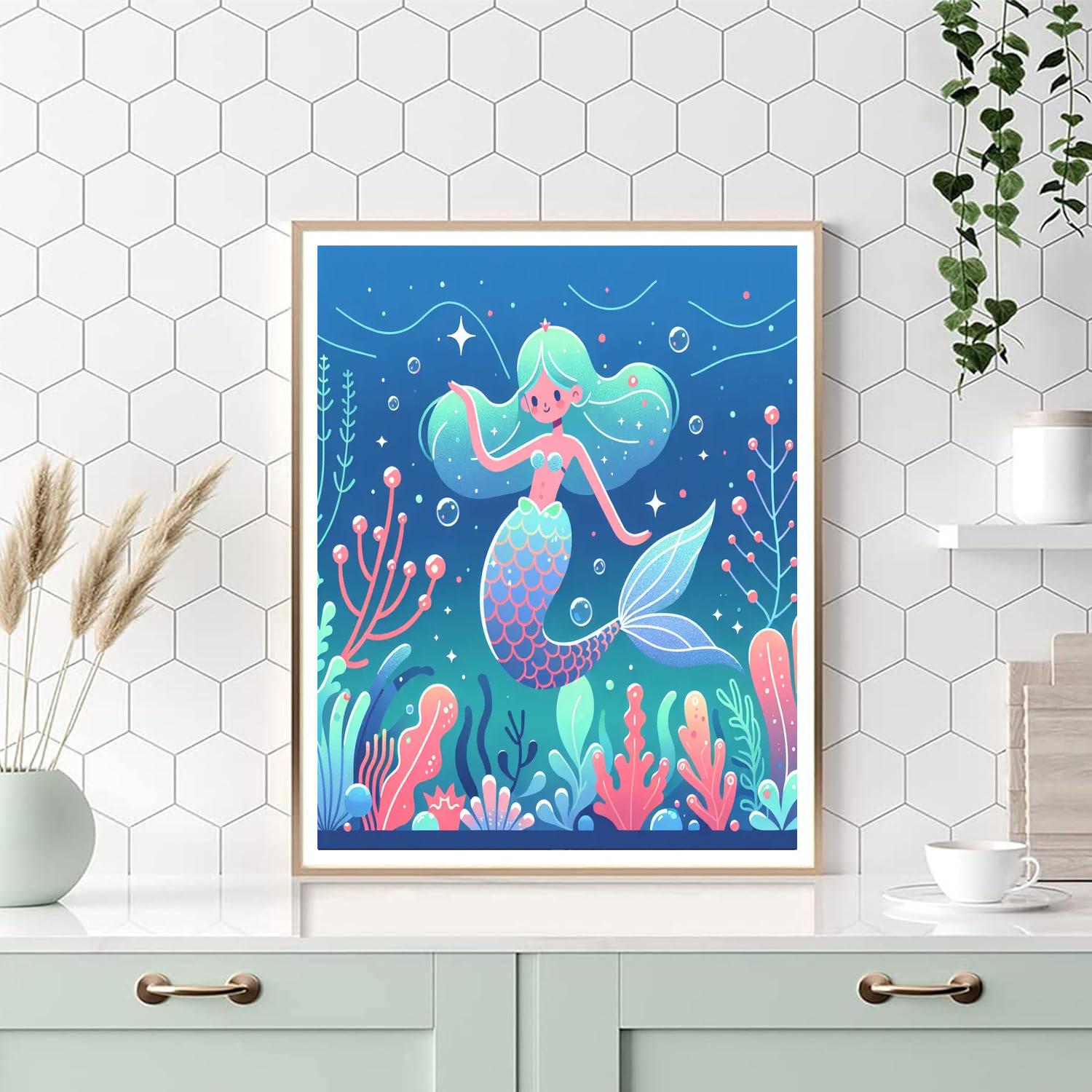 Mystical Mermaid Explorer Number Painting