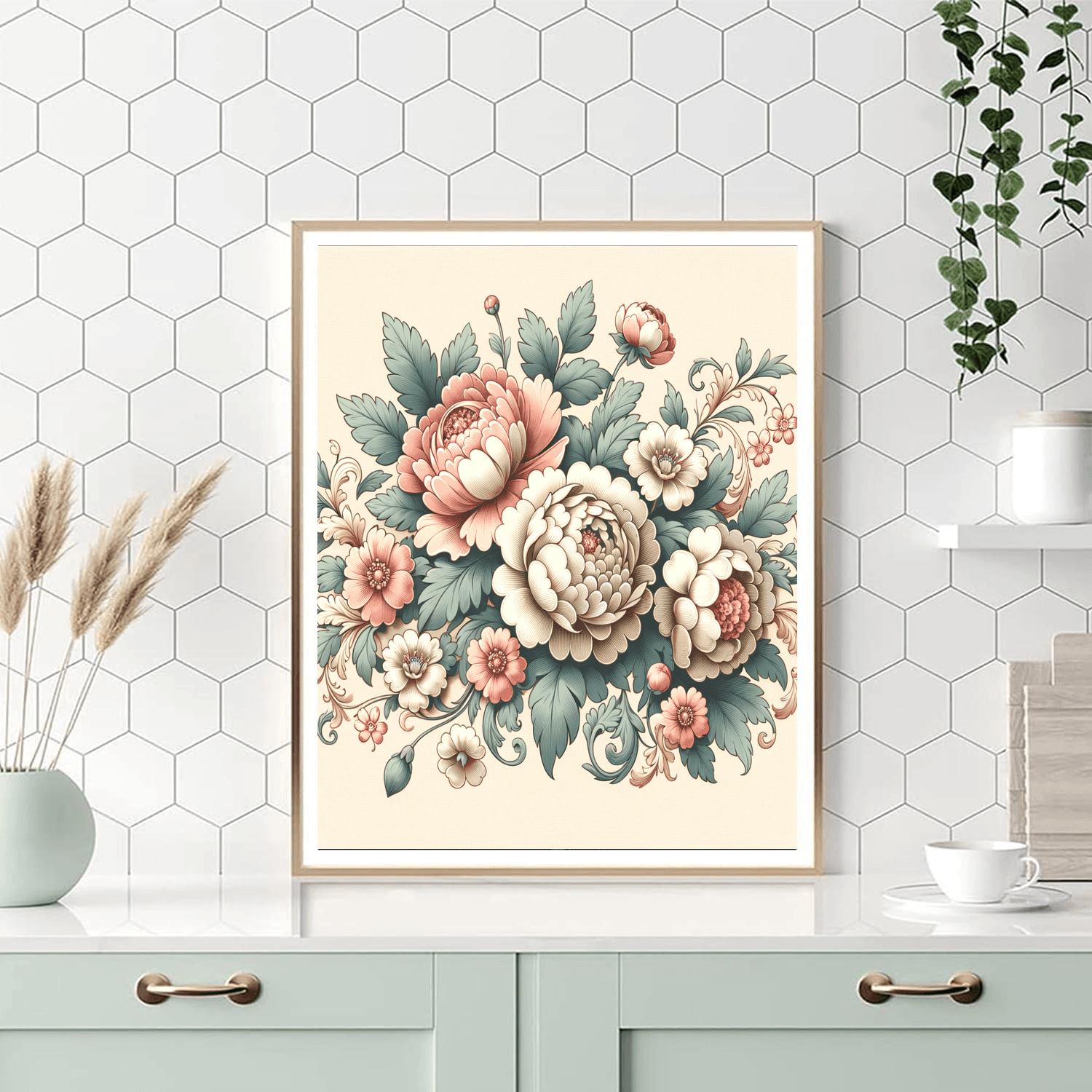 Vintage Floral Dream Paint By Numbers Art