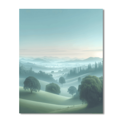 Serene Morning Fog Paint By Numbers