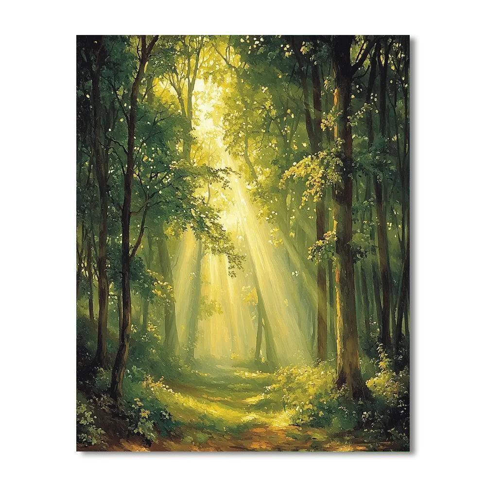 Caspar David Friedrich Inspired Ethereal Forest Retreat  Paint By Numbers Kits