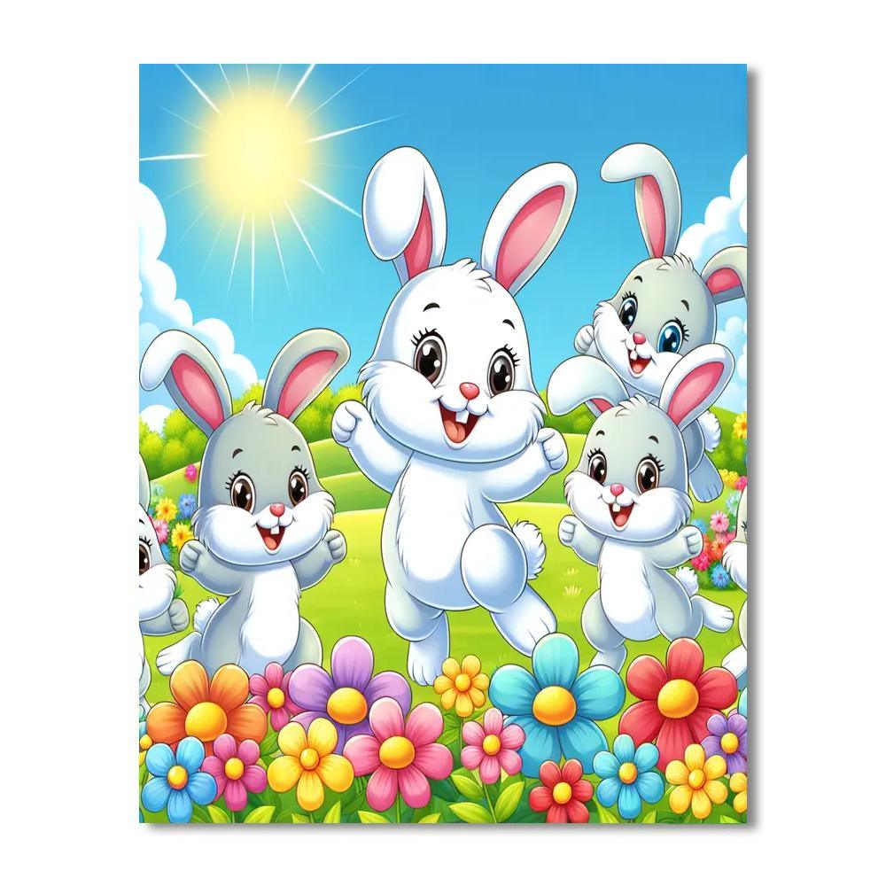 Bouncy Adventure In The Meadow Painting By Numbers Kit
