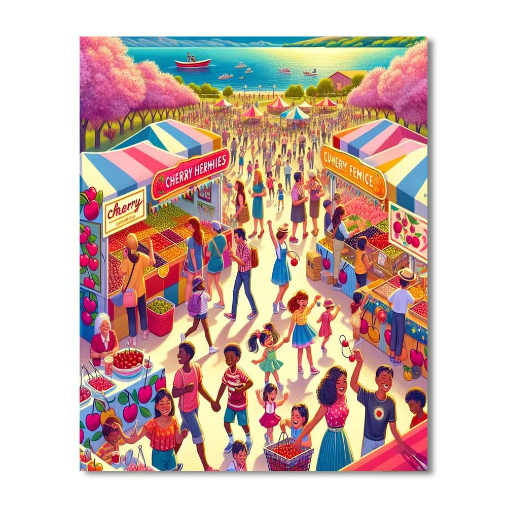 The National Cherry Festival - United States Numbered Painting Kits