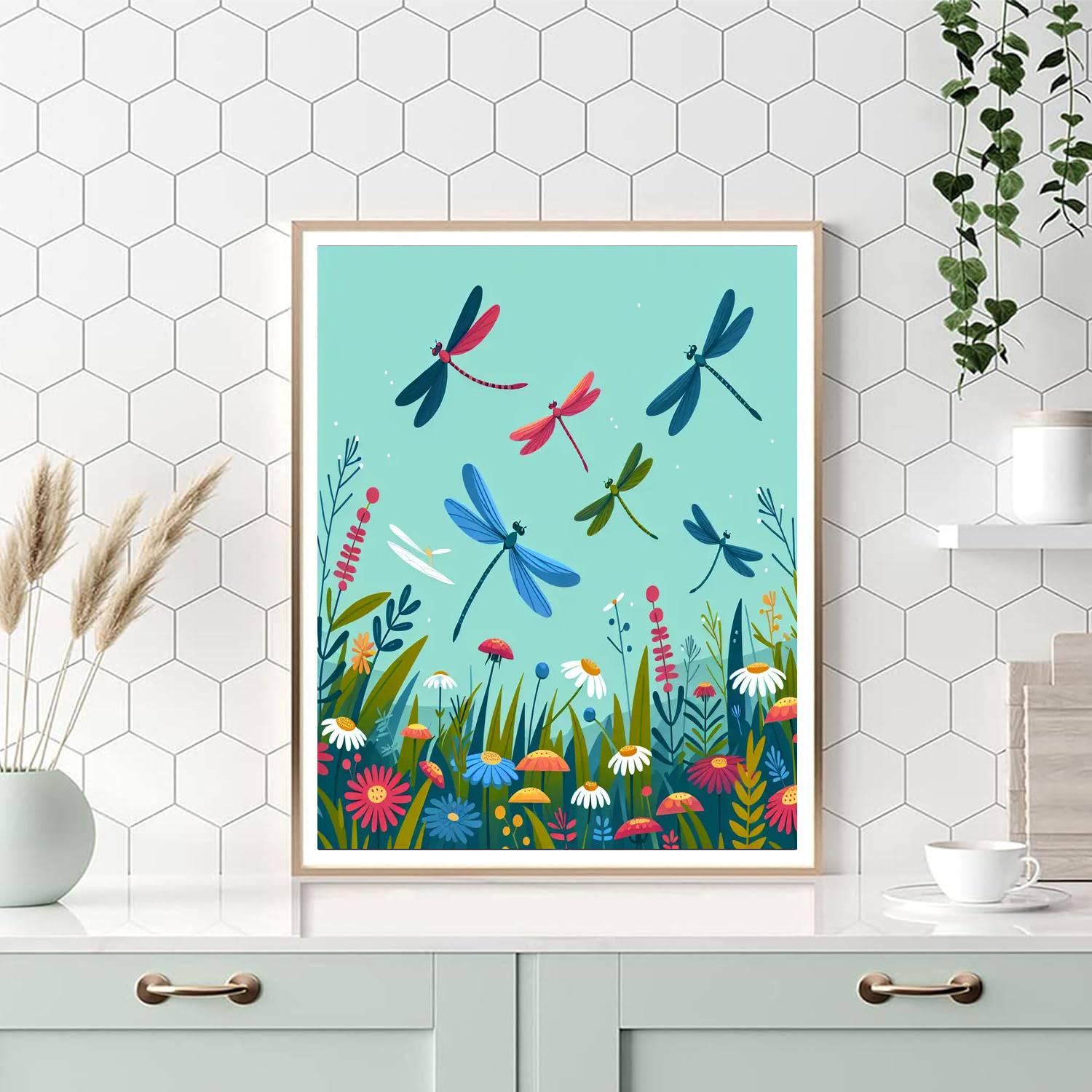 Dragonfly Meadow Delight Numbered Painting Kits