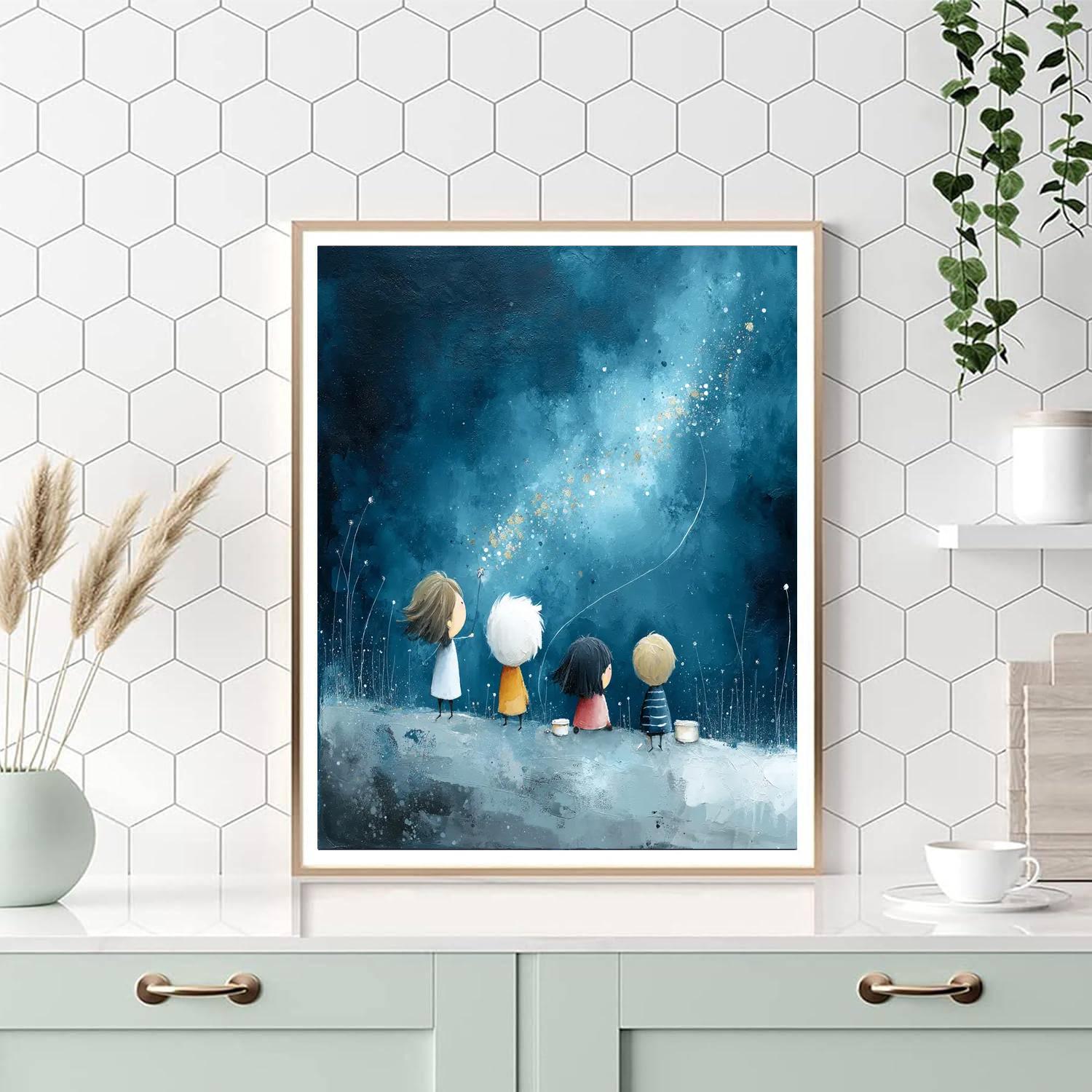 Mothers And Magical Stars DIY Paint By Numbers