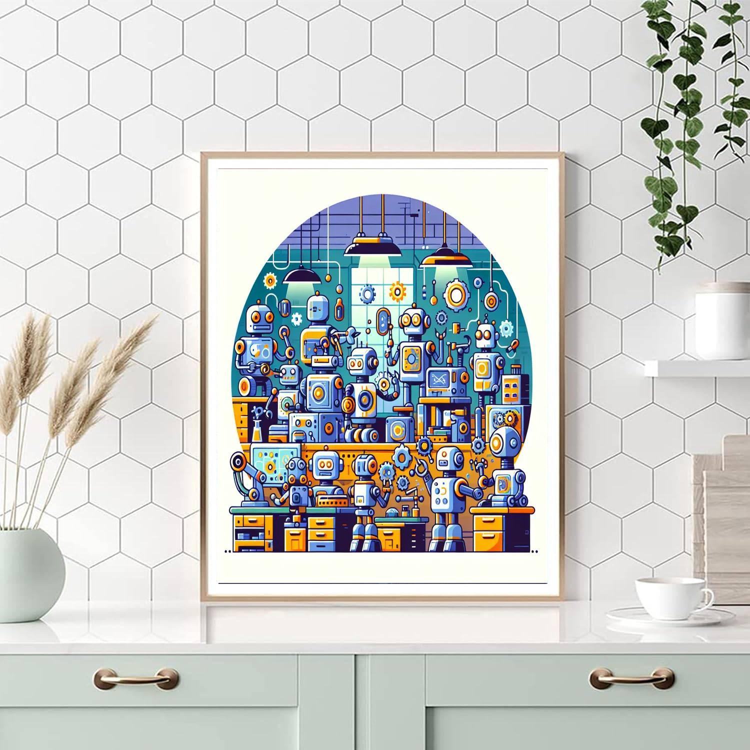 Robot Builders World Painting By Numbers Kit