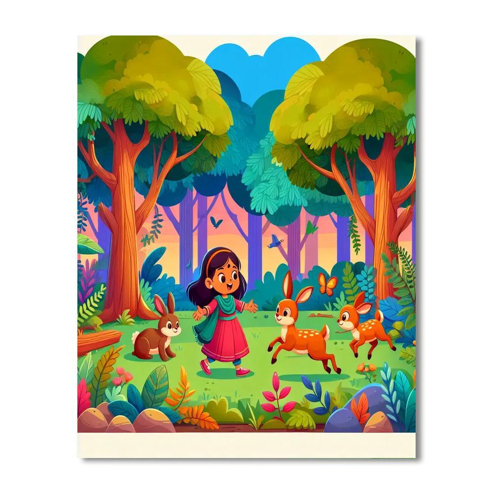 Woodland Creatures Adventure Paint By Number
