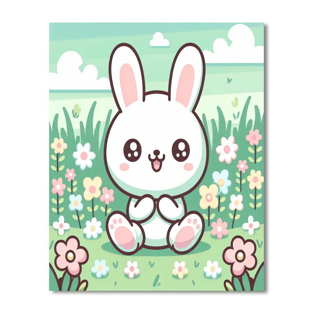 Cuddly Bunny Friend Number Painting