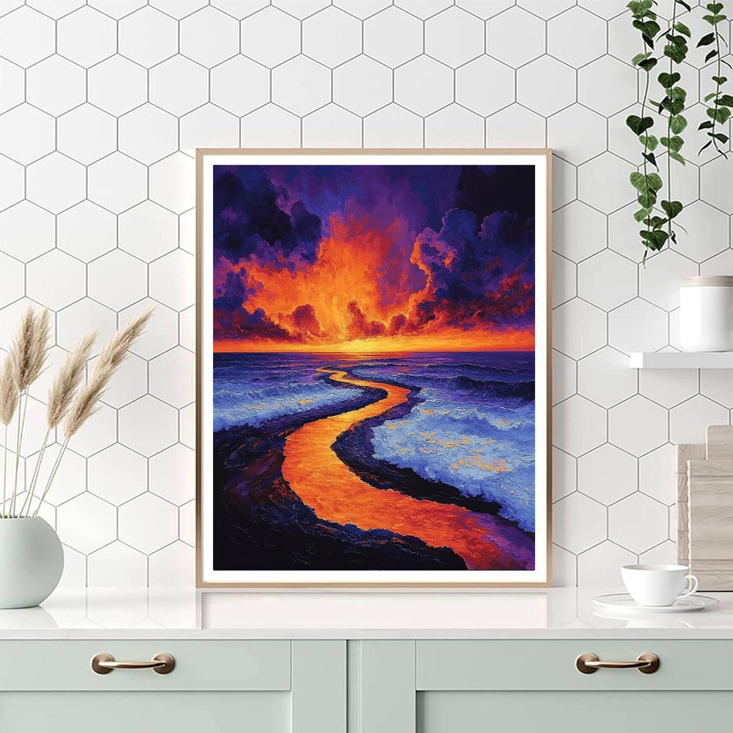 Michelangelo Inspired Vibrant Horizons  Painting By Numbers Kit