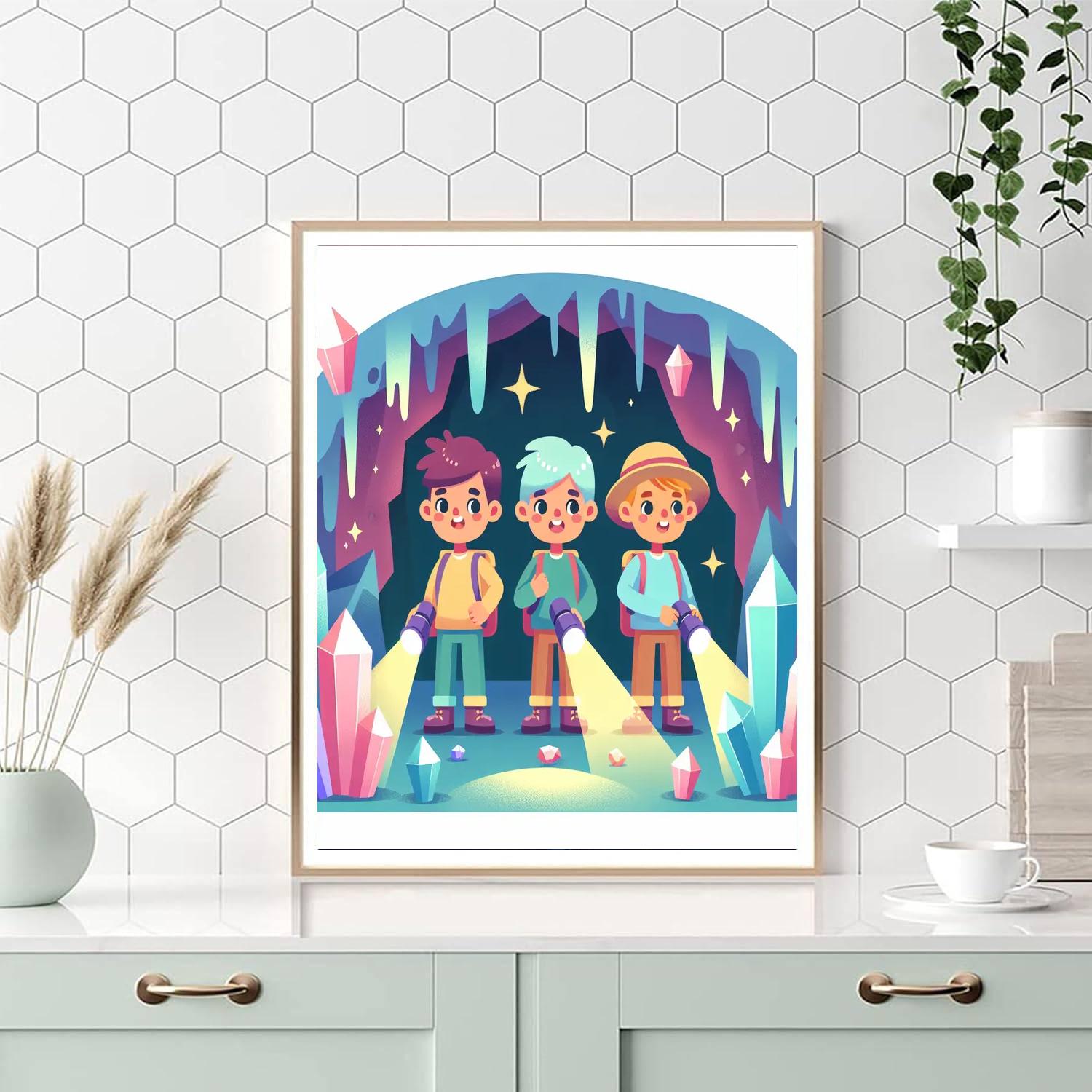 Courageous Cave Explorers Number Painting