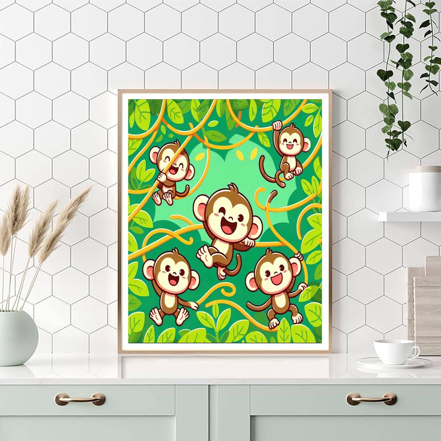 Mischievous Monkey Madness Paint By Color