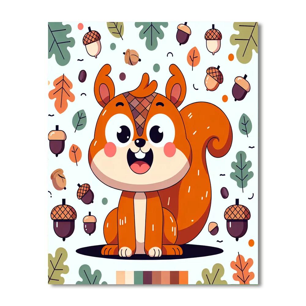 Exploring Squirrel Numbered Painting Kits