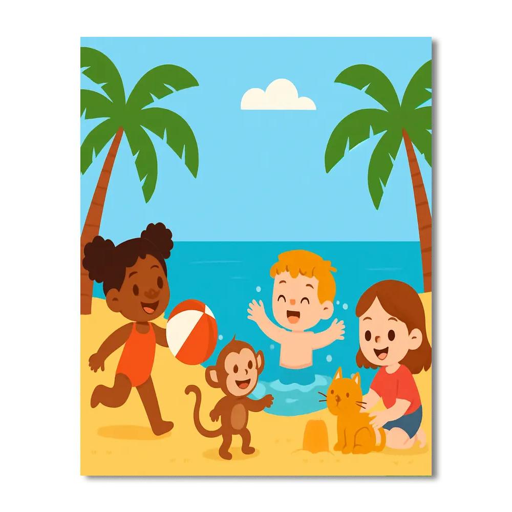 Playful Island Retreat Painting By Numbers Kit
