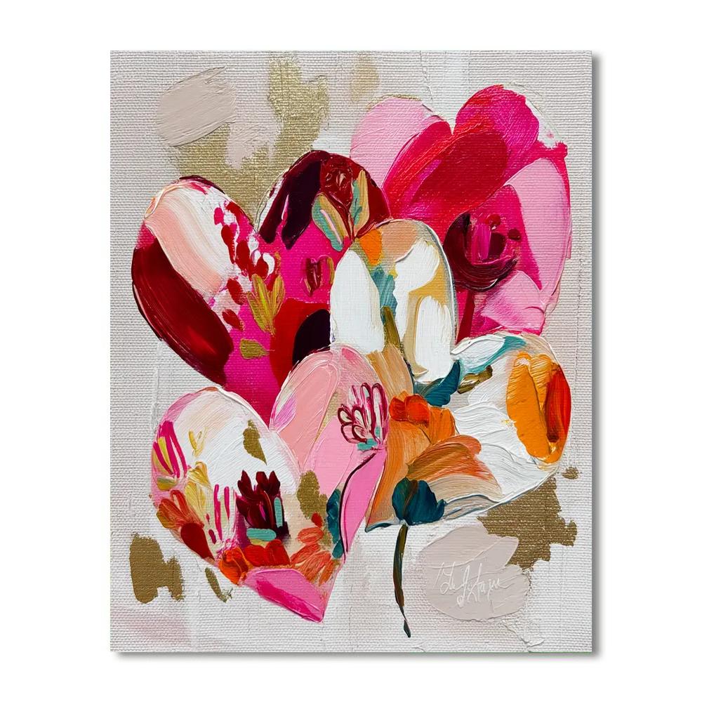 Hearts United By Love DIY Paint By Numbers