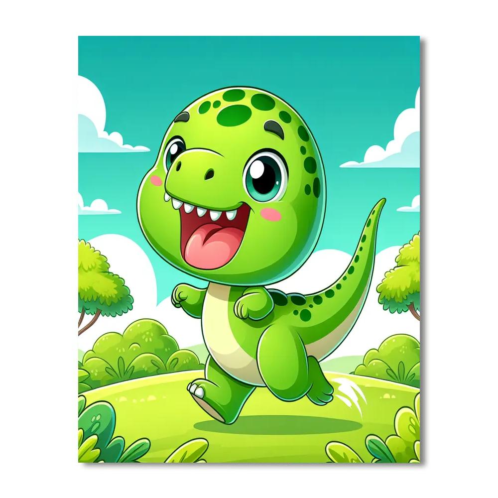 Funky Dinosaur Stomp Numbered Painting Kits