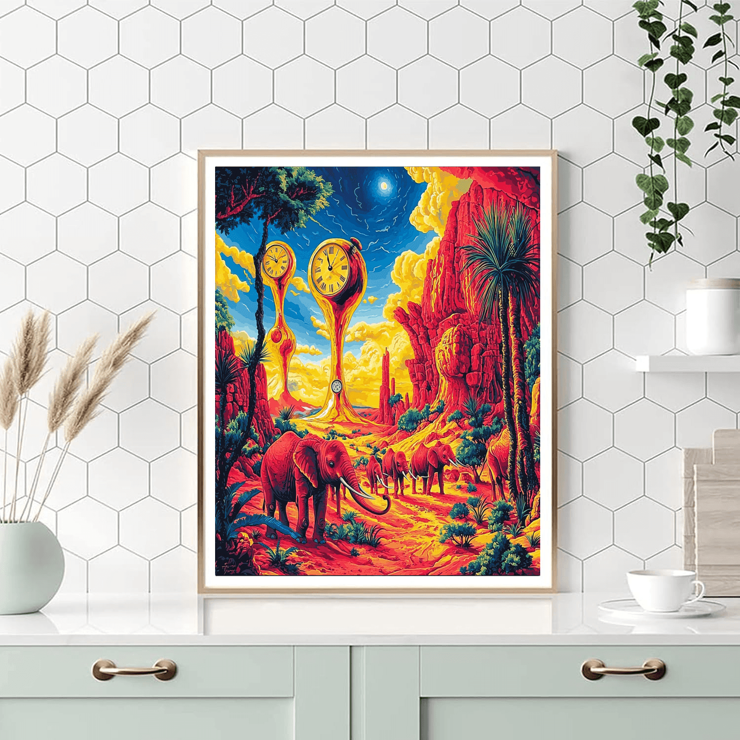 Salvador Dali Inspired Dali's Surreal Safari  Painting By Numbers Kit