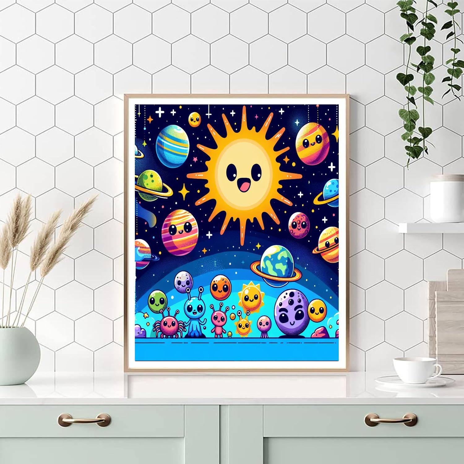 Galactic Playground For Kids Numbered Painting Kits