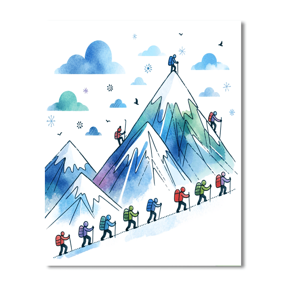 Mighty Mountain Climbers Paint By Color