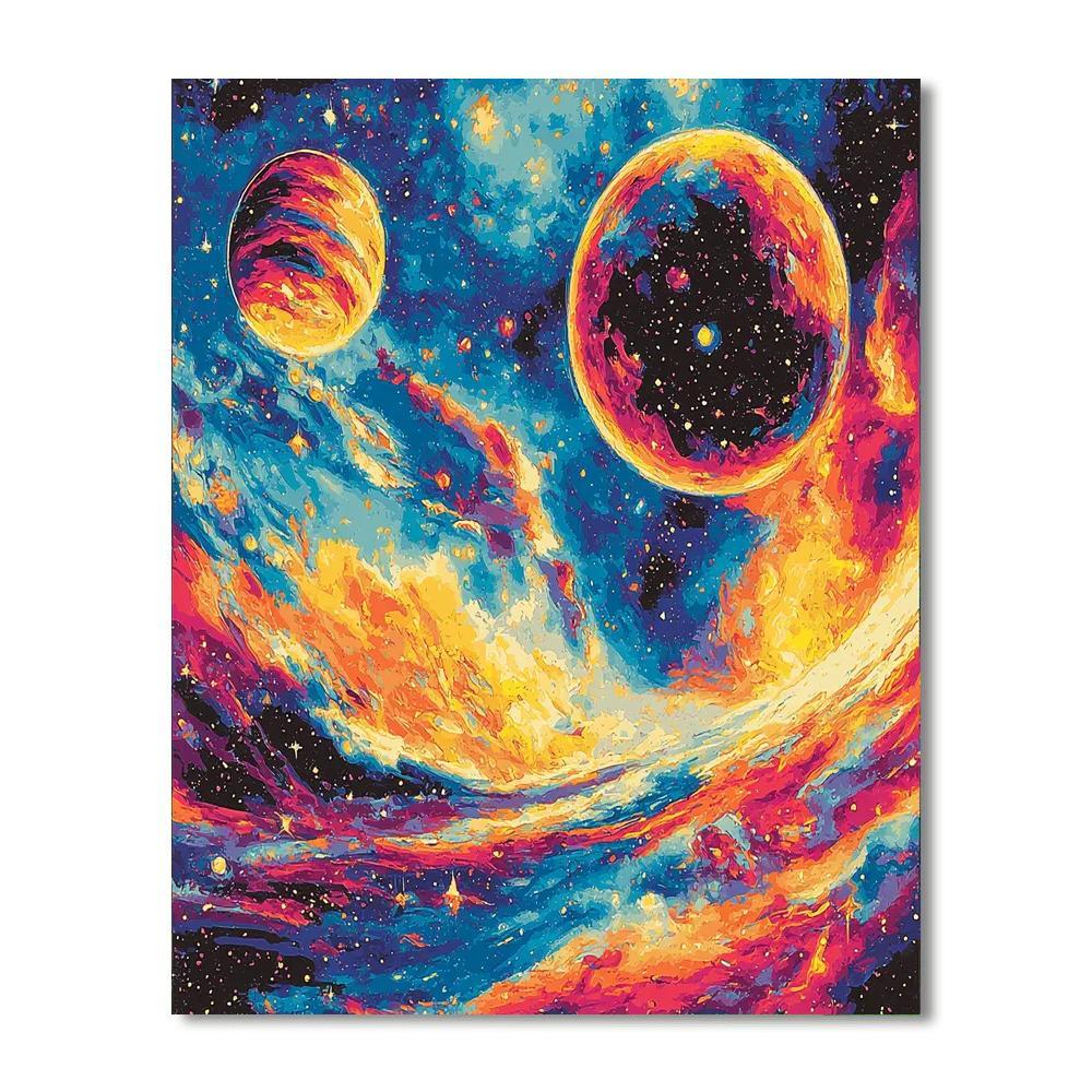 Peter Max Inspired Galactic Frontier Adventure  Paint By Numbers