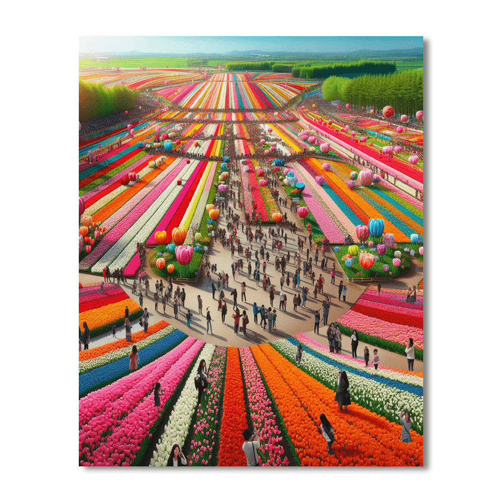 Keukenhof Tulip Festival - Lisse, Netherlands Number Painting