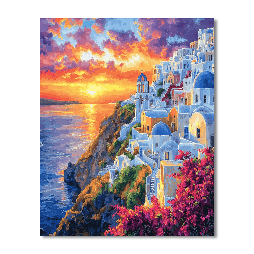 Santorini - Greece DIY Paint By Numbers