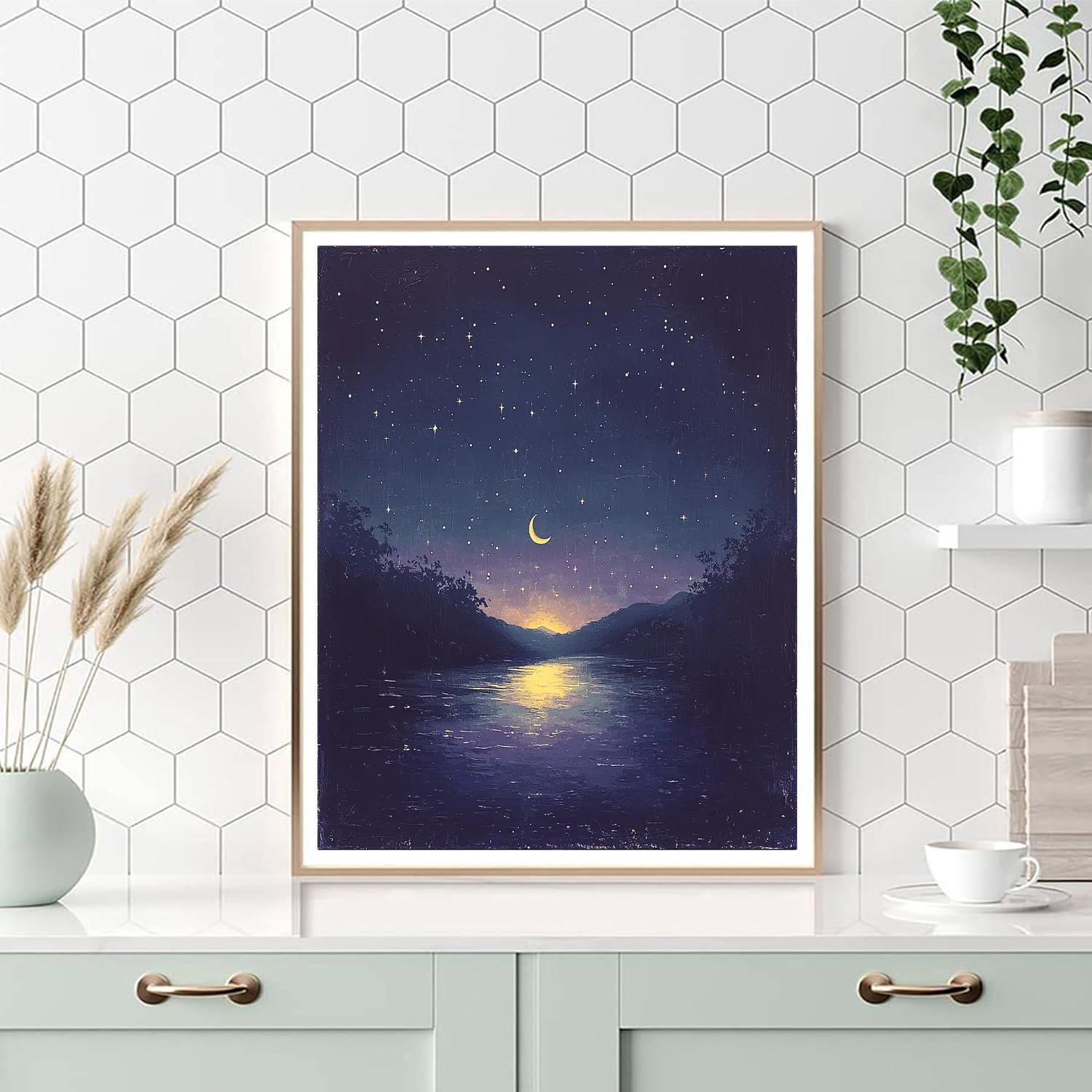 Leonardo Da Vinci Inspired Glimmering Nightscapes  Paint By Number