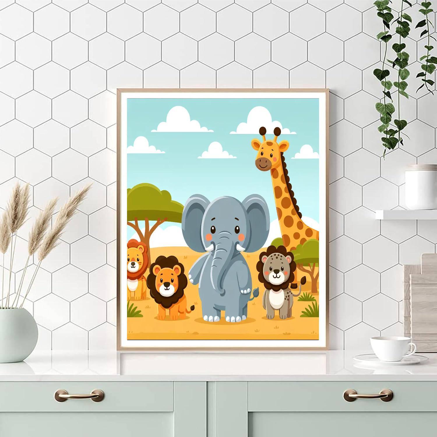 Exploratory Safari Adventure Painting Number Kit