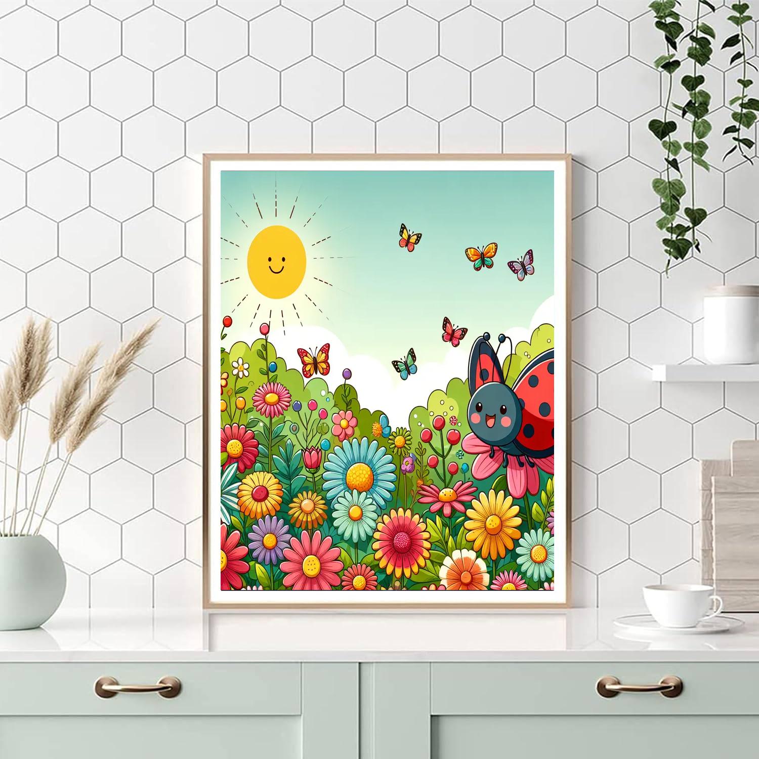 Colorful Garden Of Dreams Painting Number Kit