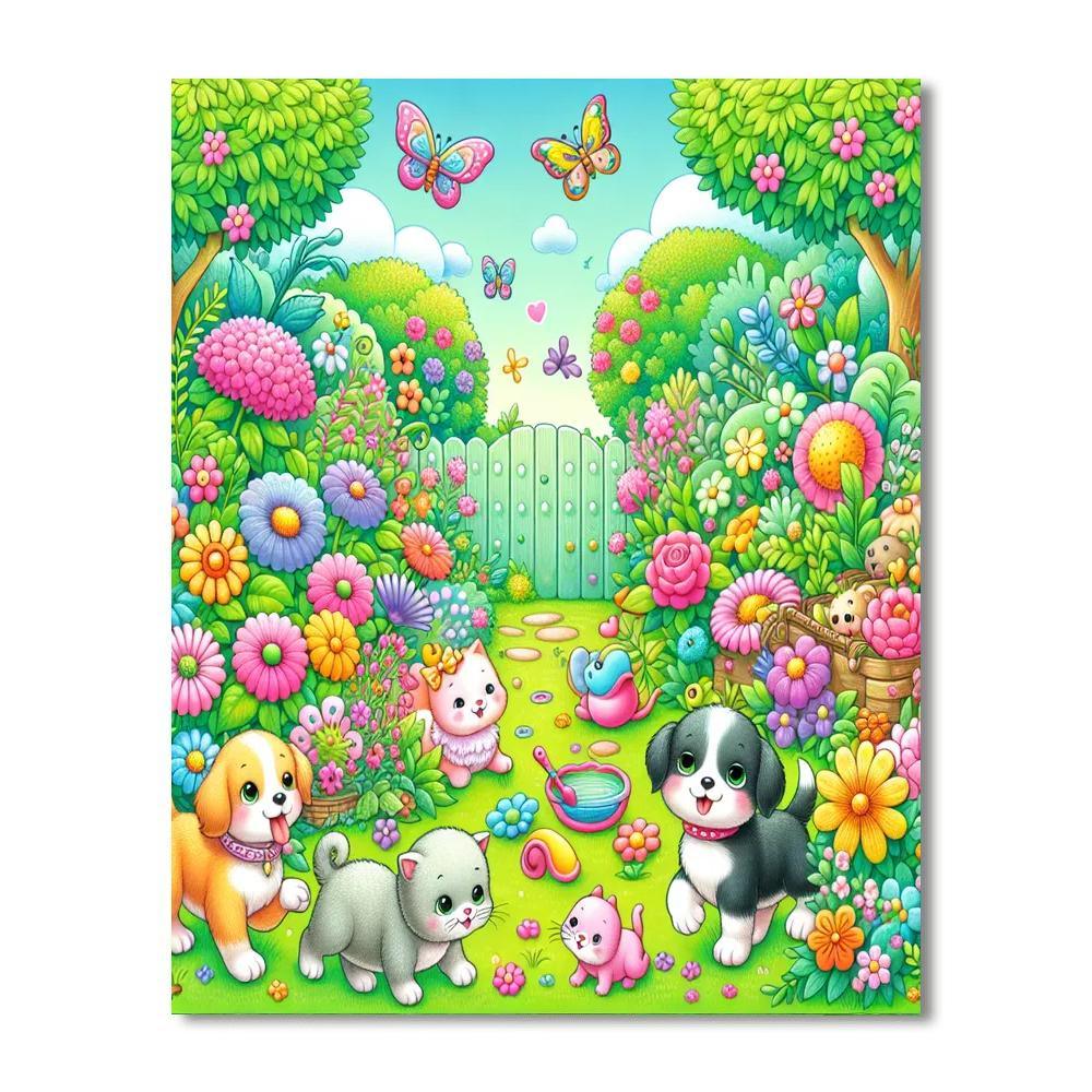 Charming Pet Adventures Paint By Numbers