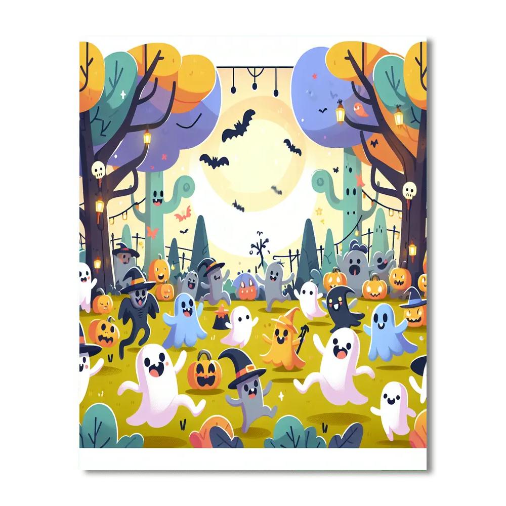 Spooky Shadows Number Painting