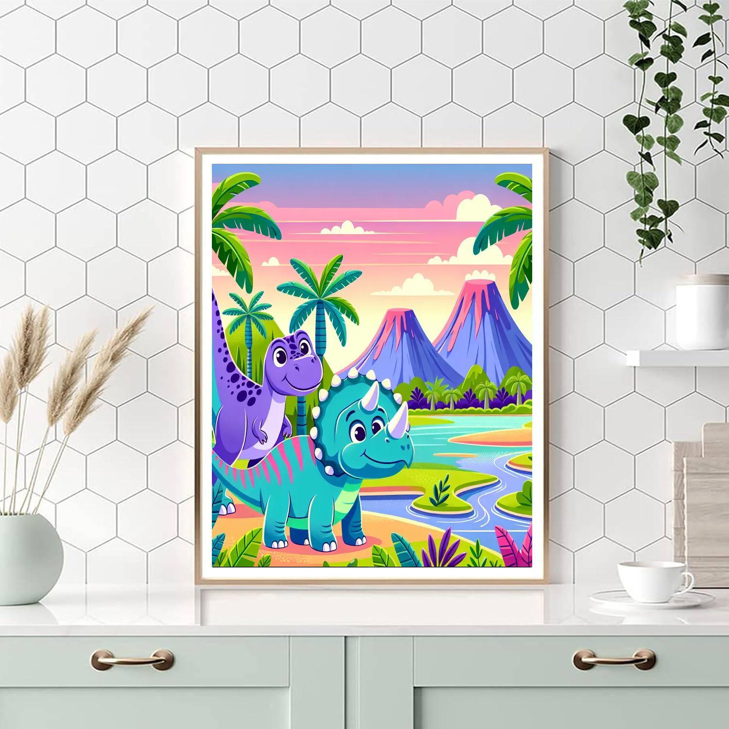 Jurassic Island Paint By Numbers Art