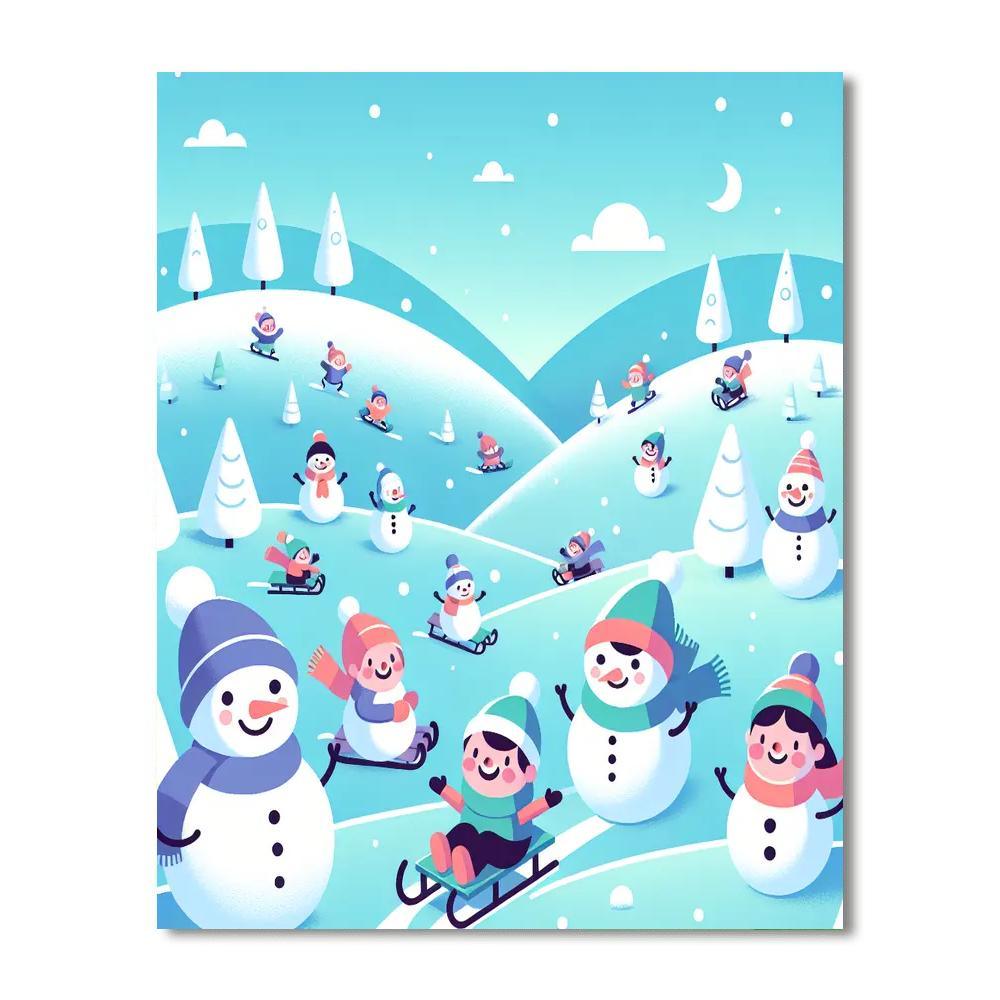 Frosty Fun Festivities Number Painting